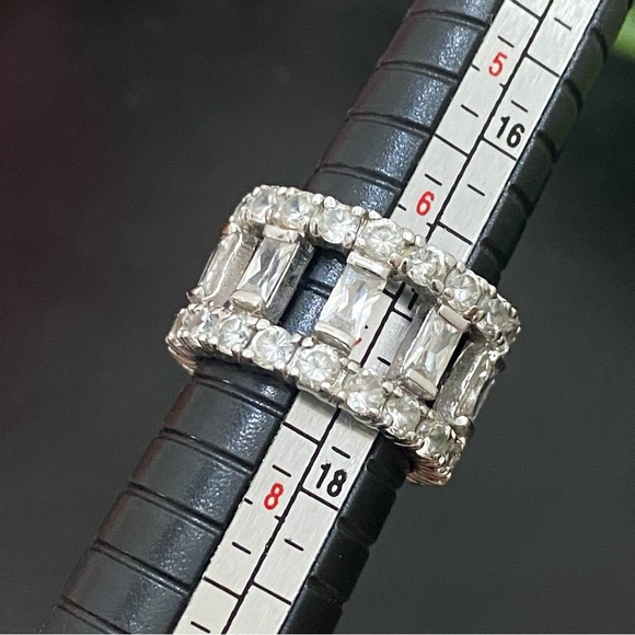 925 RSE Silver Cubic Zirconia Eternity Ring Size 7 11.1g - Picture 14 of 16